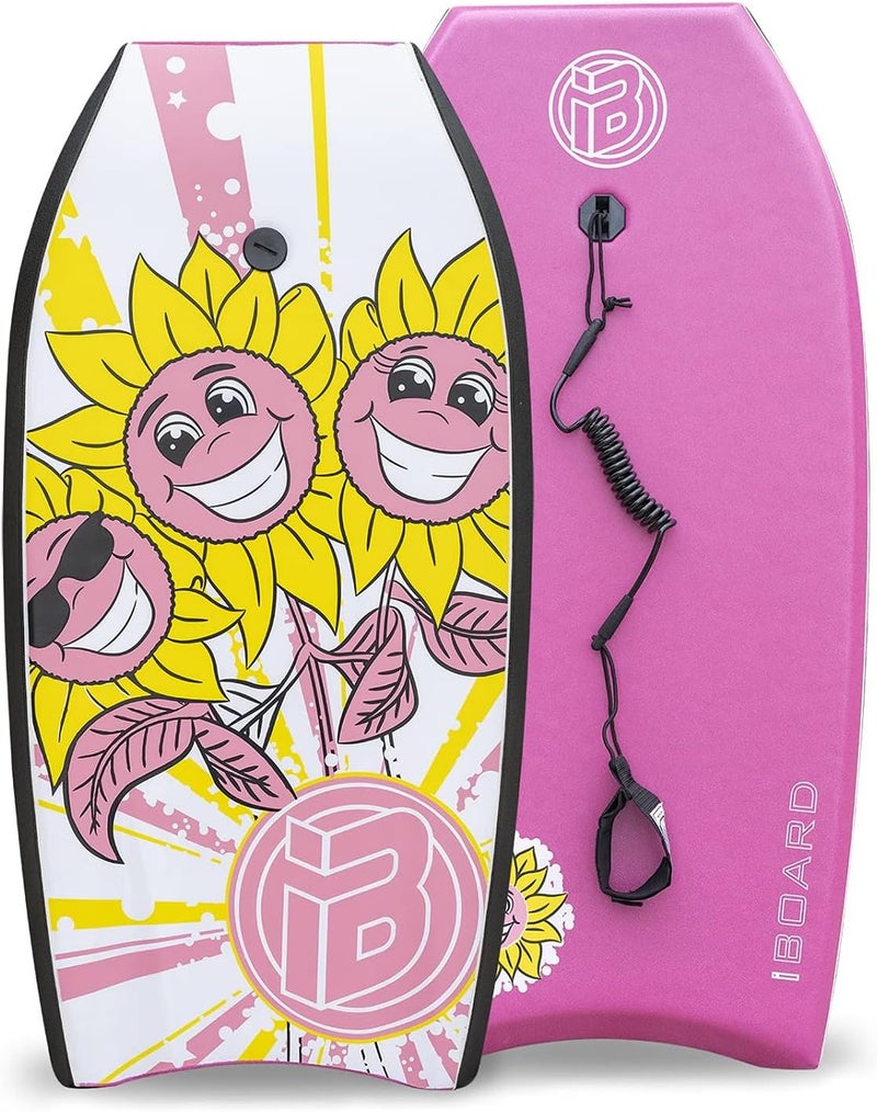 iBoard Bodyboard with Wrist Leash Lightweight Body Board for Adults with EPS Core 33/37/41 Inch Choose Color - Image 1